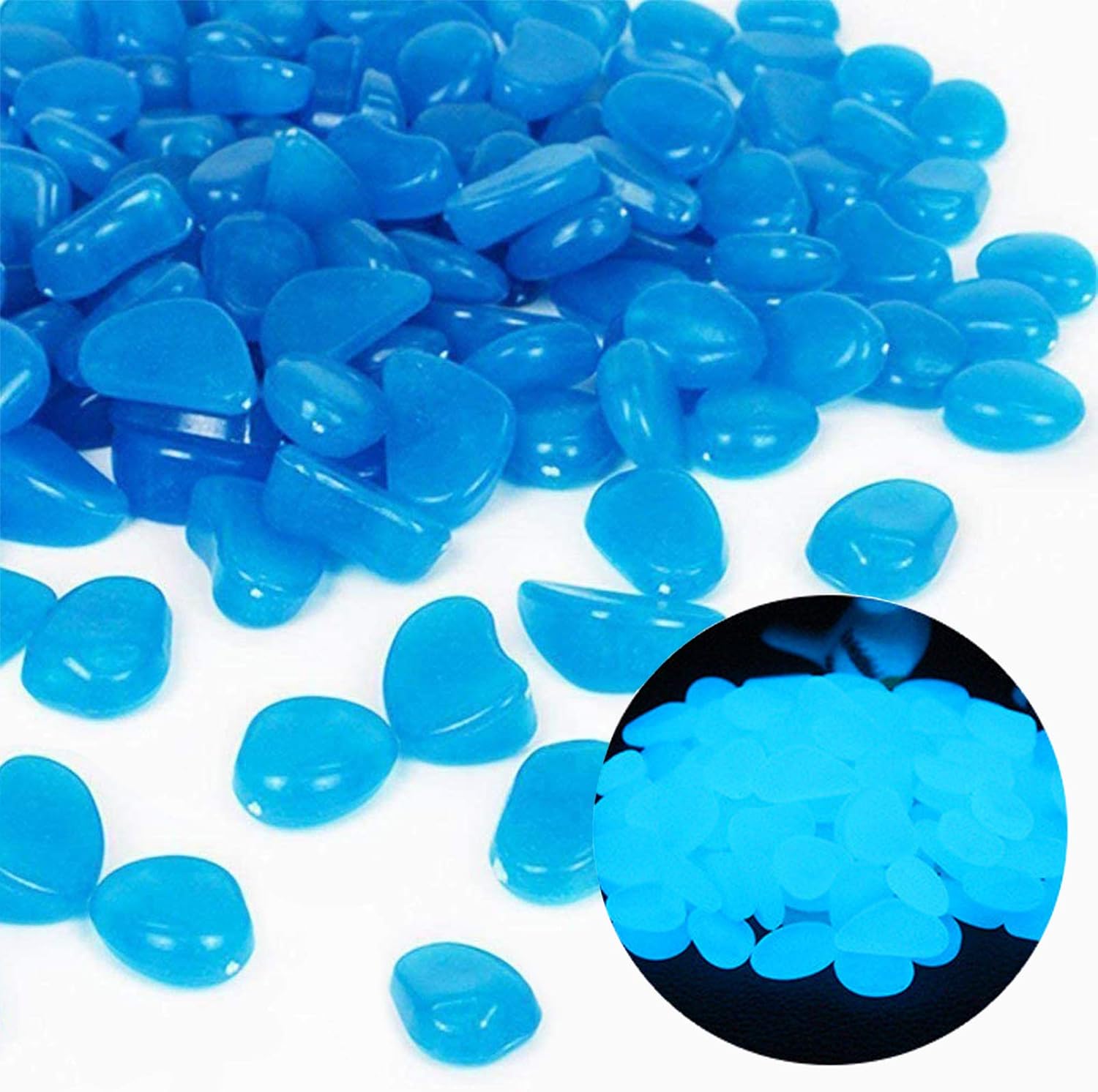 Fish Tank Rocks Glow Blue Pebb - Planted Aquarium Supplies 评论和价格