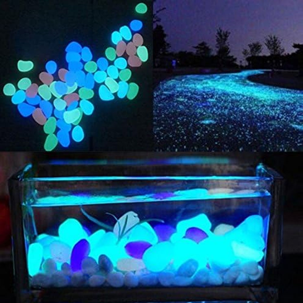 Fish Tank Rocks Glow Blue Pebb - Planted Aquarium Supplies 评论和价格