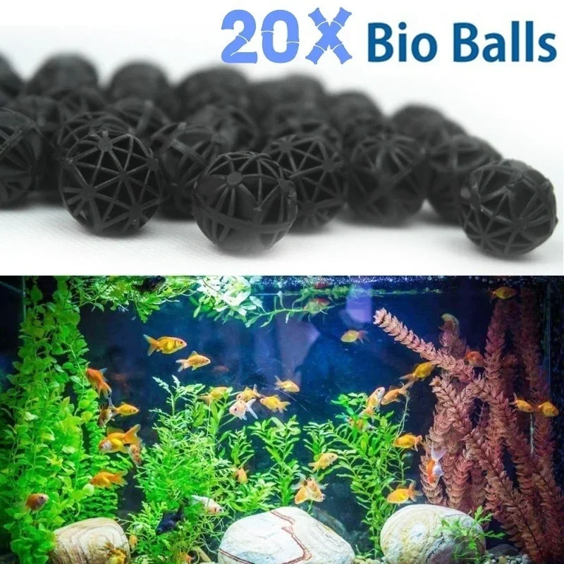 20Pcs 16mm Aquarium Bio Balls  - Aquarium Planted Tank Filter 评论和价格